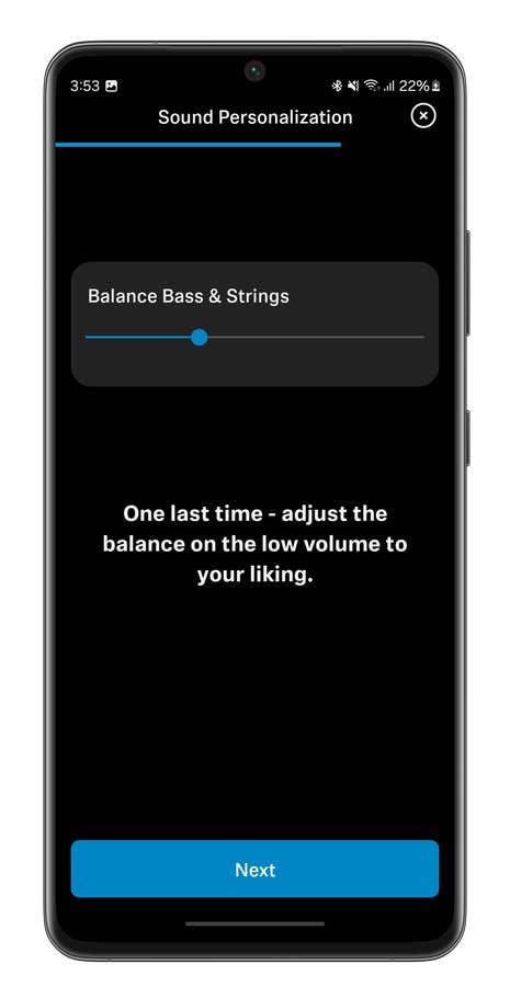 Capture du0027écran de lu0027application Smart Control du casque sans fil Sennheiser Accentum Plus Wireless