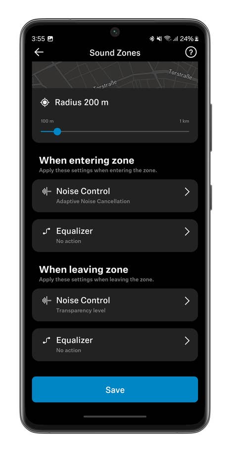 Capture du0027écran de lu0027application Smart Control du casque sans fil Sennheiser Accentum Plus Wireless