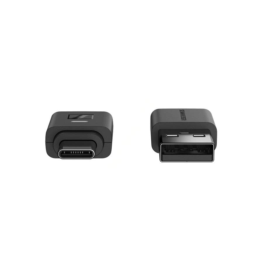 Adaptateur Bluetooth Sennheiser BTD 700 avec connecteurs USB-A et USB-C.