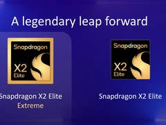 Processeurs Qualcomm Snapdragon X2 Elite et X2 Elite Extreme affichés avec le texte 'Un bond légendaire en avant'.
