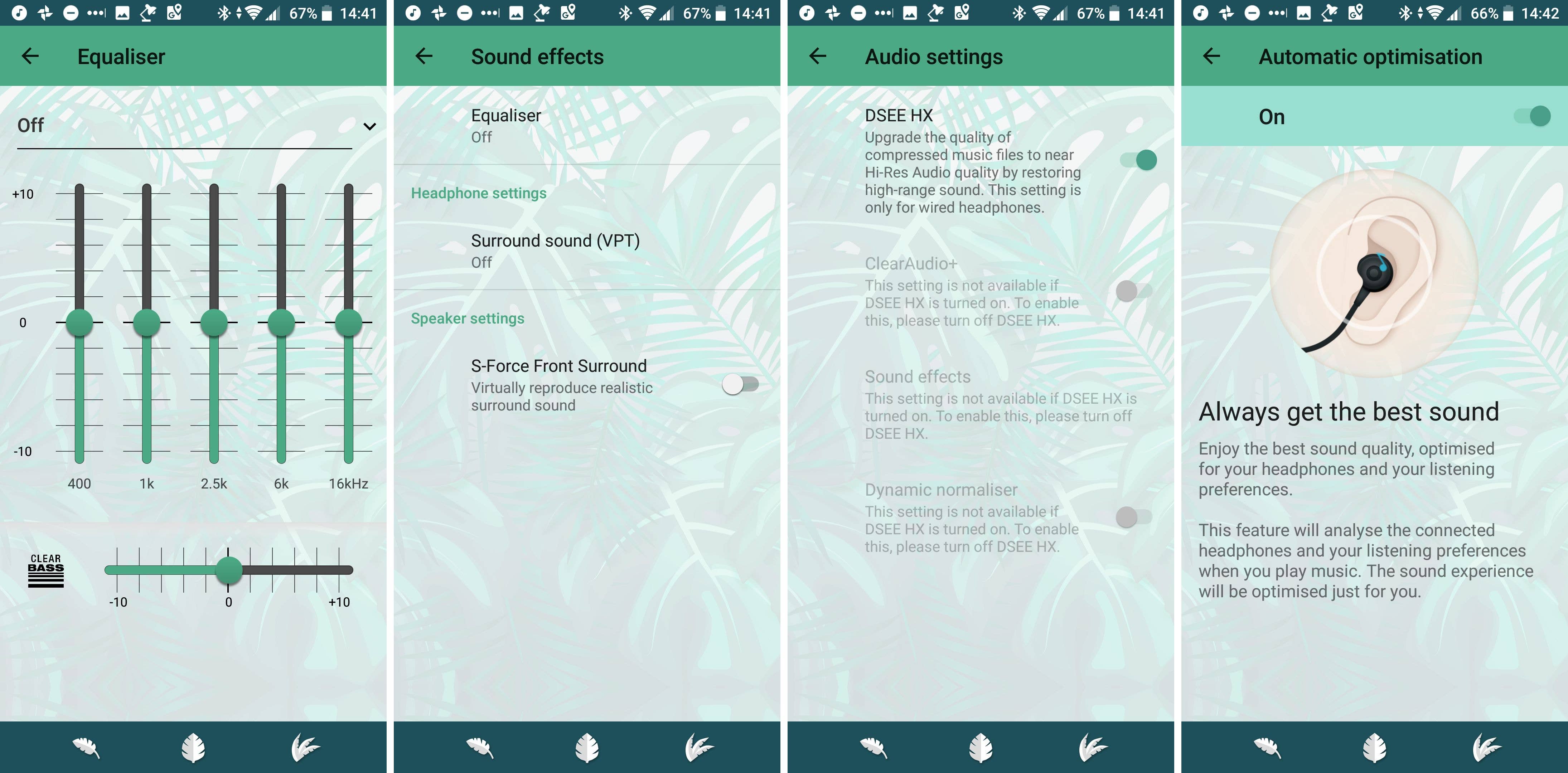 sony xperia xz2 compact audio settings