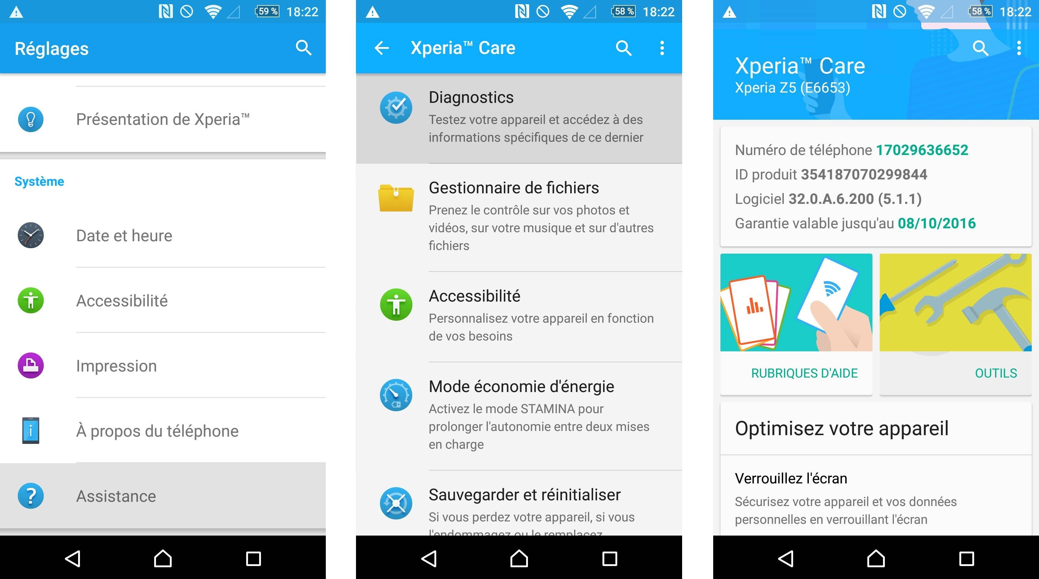 sony xperia z5 problemes solutions appels diagnostics images 00