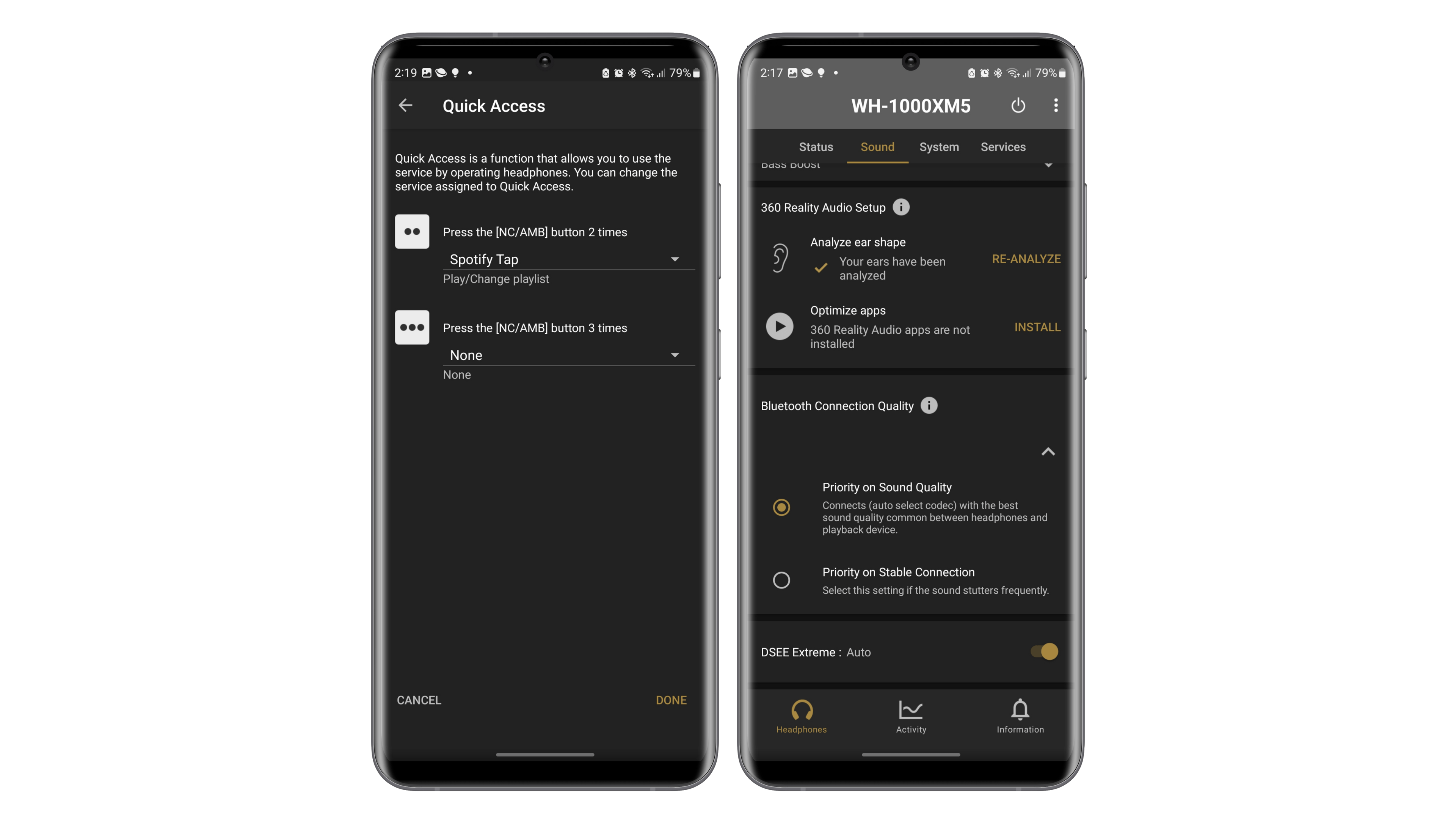 Application Sony Headphones Connect