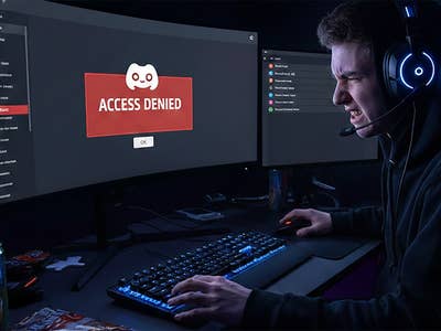 Une image générée par l'IA montrant un utilisateur PC de Discord qui n'a pas accès à une fonction
