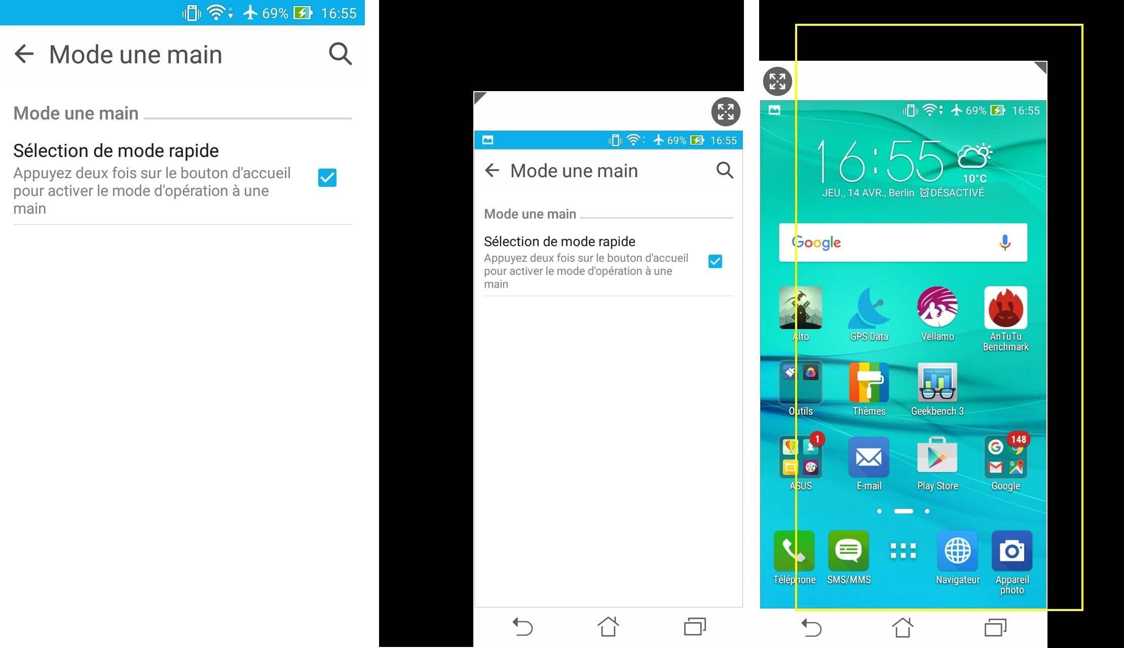 test complet asus zenfone max interface logicielle mode une main images 00