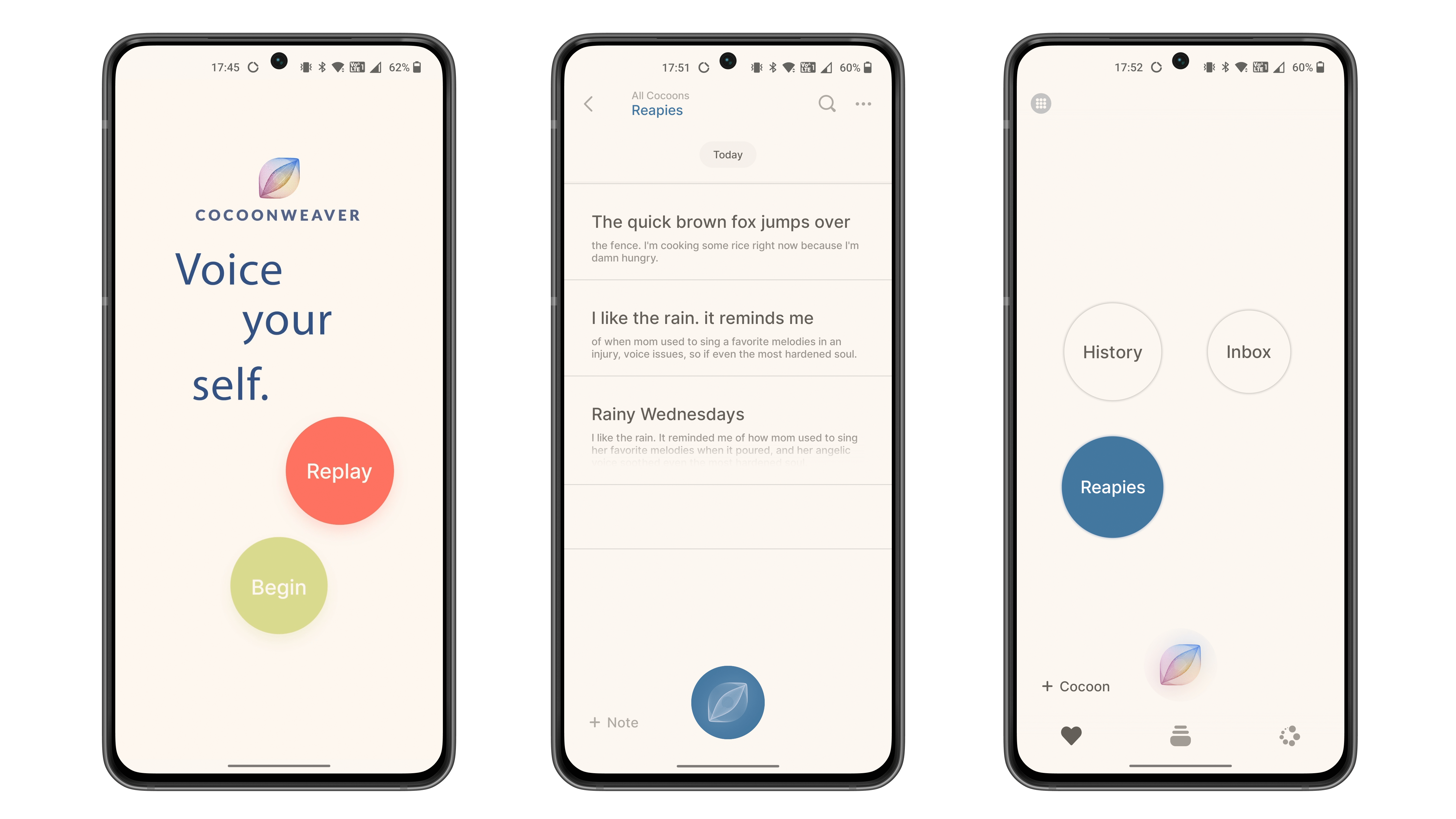 Captures d'écran de l'application Cocoon Weaver