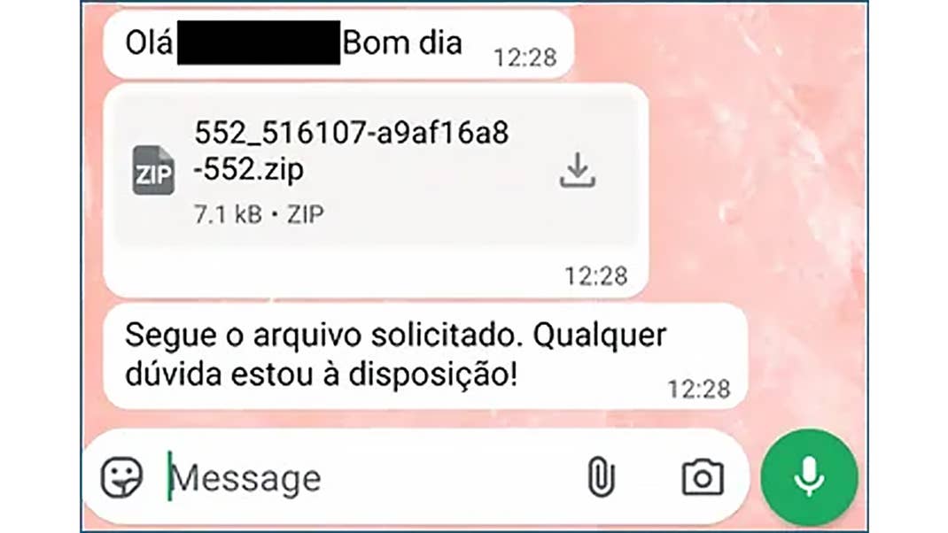 WhatsApp Web banking malware chat