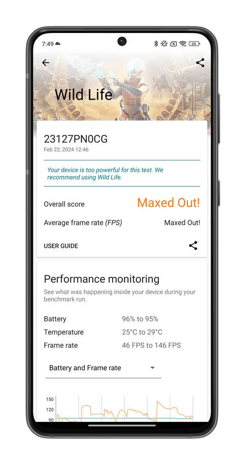 Capture du0027écran des scores obtenus par le Xiaomi 14 sur les benchmarks 3DMark et Geekbench 6