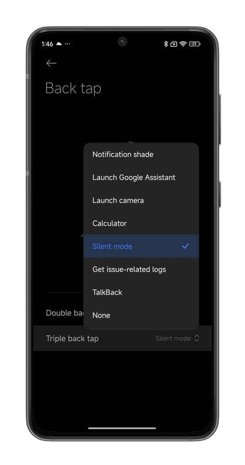 Captures du0027écran de HyperOS montrant comment utiliser la fonction Back tap sur votre smartphone Xiaomi