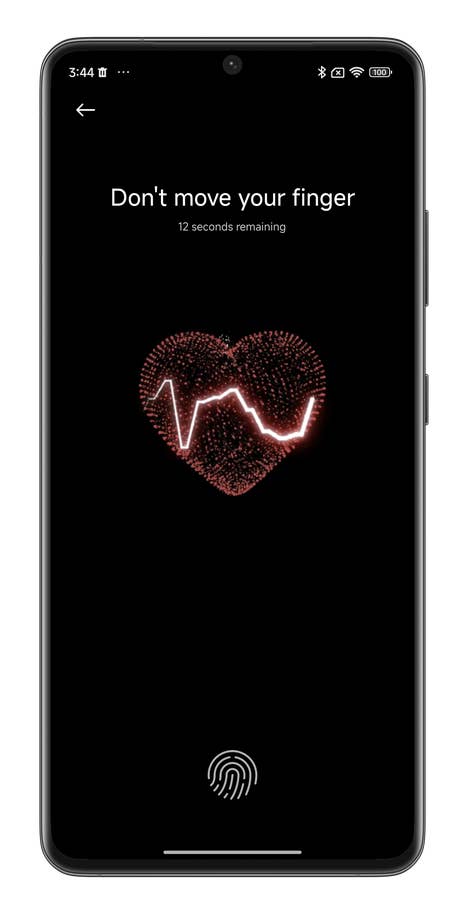 Capture du0027écran de HyperOS montrant comment mesurer vos BPM avec votre smartphone Xiaomi
