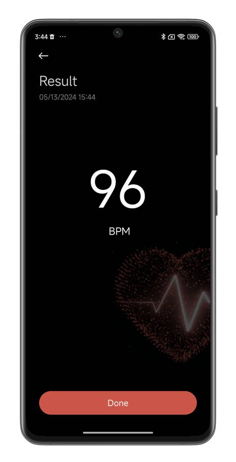 Capture du0027écran de HyperOS montrant comment mesurer vos BPM avec votre smartphone Xiaomi