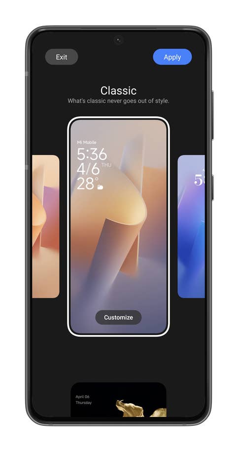 Capture du0027écran de HyperOS sur le Xiaomi 14 montrant comment personnaliser lu0027écran de verrouillage