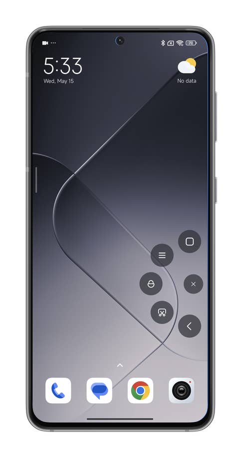 Captures du0027écran de HyperOS montrant comment utiliser le raccourci Quick Ball