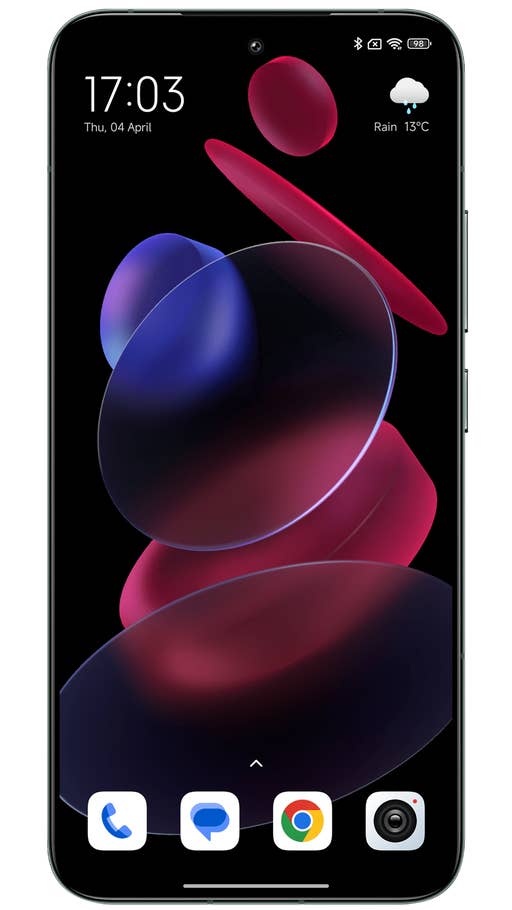 Capture du0027écran de Xiaomi HyperOS montrant lu0027écran du0027accueil