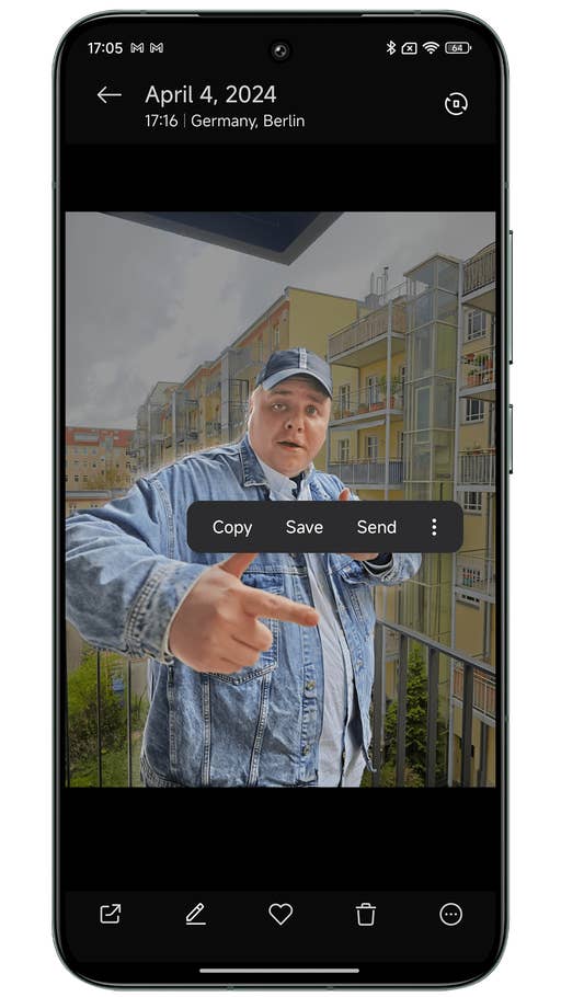 Capture du0027écran de Xiaomi HyperOS montrant la fonction de détourrage dans la galerie photo
