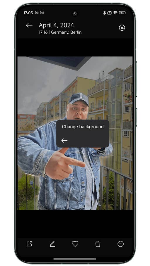 Capture du0027écran de Xiaomi HyperOS montrant la fonction de détourrage dans la galerie photo
