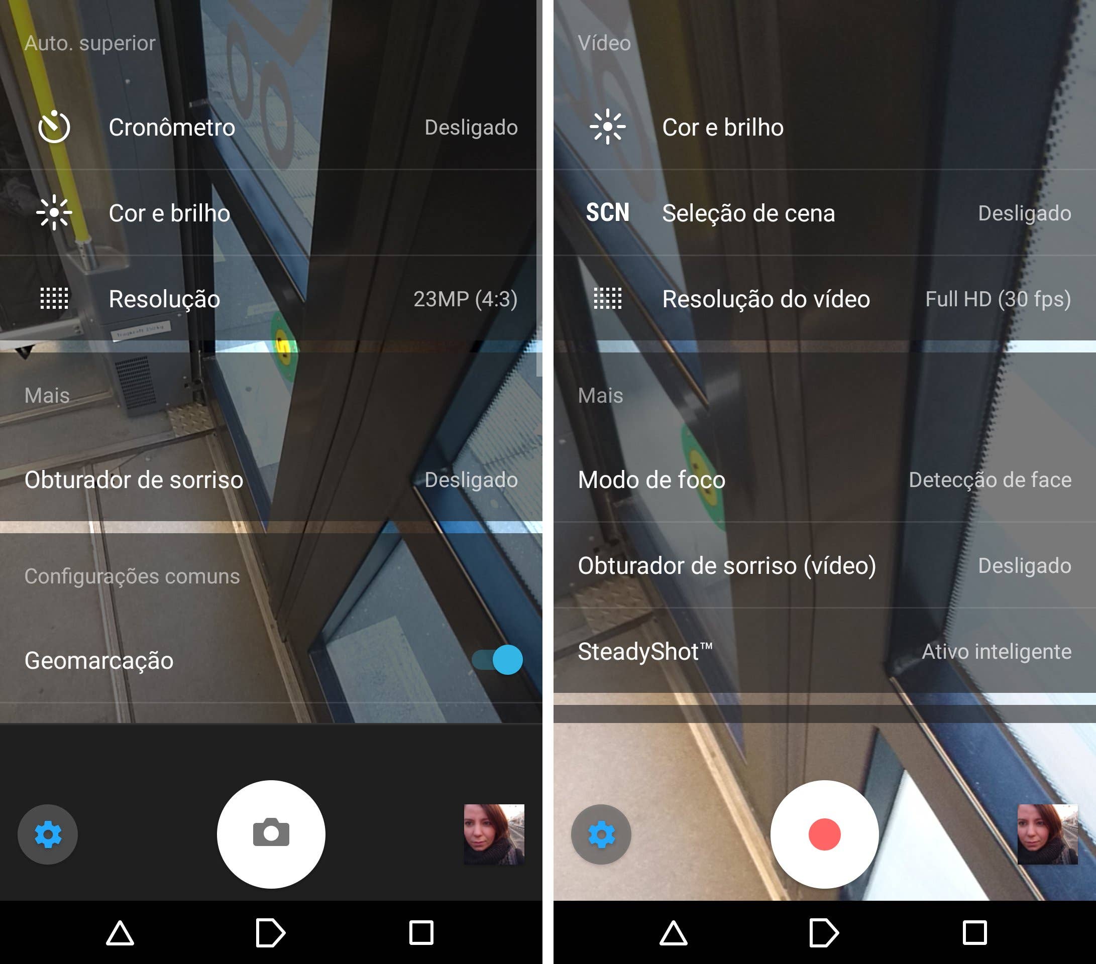xperia z5 premium camera configuracoes